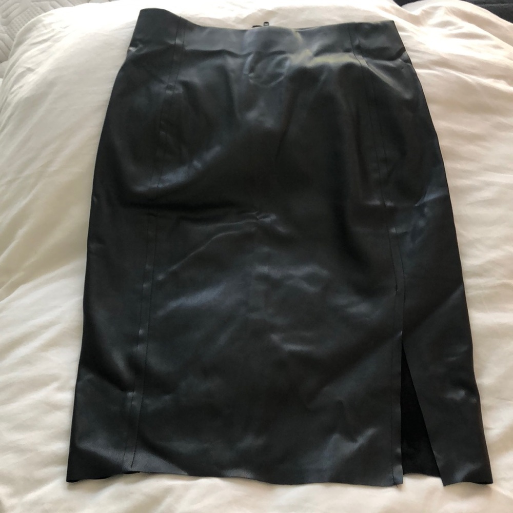LOFT Faux leather skirt